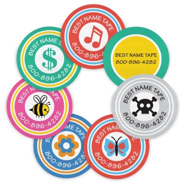 PRESS-ON NAME LABELS